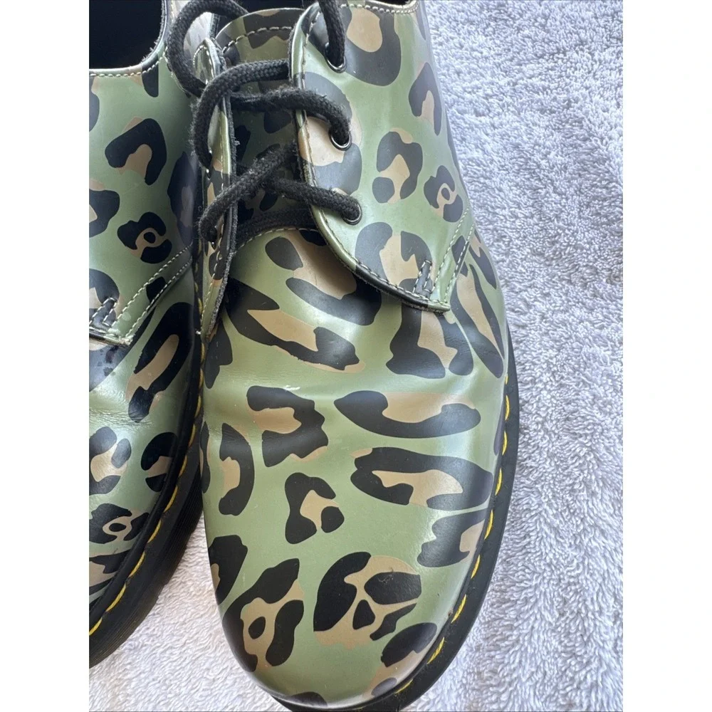 Dr Martens 1461 Oxford Leather Shoes Olive Camo Mens size 11